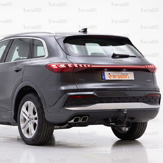 ТЕГЛИЧ ЗА AUDI Q5 [GU] (10/2024 ->) Plug-in hybrid, Gasoline, Diesel, ВКЛЮЧИТЕЛНО S-Line / Sportback, В комплект с електроинстанлация - окабеляване, Бързо сваляем