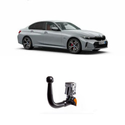 ТЕГЛИЧ ЗА BMW Serie 3 [G20] Sedan (1/2019 ->) Gasoline, Diesel, Hybrid, Plug-in hybrid, ВКЛЮЧИТЕЛНО Includes Kit-M / 4x4 / kick-sensor,  В комплект с електроинстанлация - окабеляване, Бързо сваляем