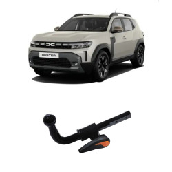 ТЕГЛИЧ ЗА DACIA Duster III (2024->) Híbrid, GLP (Gas), Gasolina, включително 4х4, В комплект с електроинстанлация - окабеляване, Бързо сваляем