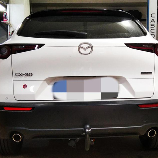 ТЕГЛИЧ ЗА MAZDA CX-30 (1/2019 ->) Включително хибриден електрически автомобил (HEV), В комплект с електроинстанлация - окабеляване, Бързо сваляем