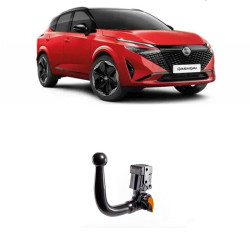 ТЕГЛИЧ ЗА NISSAN Qashqai [J12] Hybrid, Gasoline, (6/2021 ->) В комплект с електроинстанлация - окабеляване, Бързо сваляем