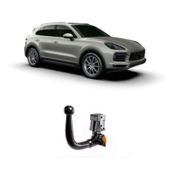 ТЕГЛИЧ ЗА PORSCHE Cayenne [9YA/9YB] Plug-in hybrid, Gasoline, (11/2017 ->) Включително купе / фейслифт 2025 г. В комплект с електроинстанлация - окабеляване, Бързо сваляем