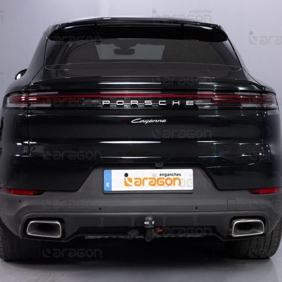 ТЕГЛИЧ ЗА PORSCHE Cayenne [9YA/9YB] Plug-in hybrid, Gasoline, (11/2017 ->) Включително купе / фейслифт 2025 г. В комплект с електроинстанлация - окабеляване, Бързо сваляем