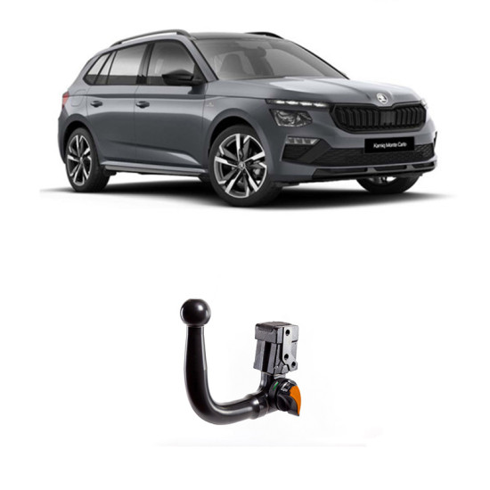 ТЕГЛИЧ ЗА SKODA Kamiq (1/2019 ->) включително Monte Carlo, В комплект с електроинстанлация - окабеляване, Бързо сваляем