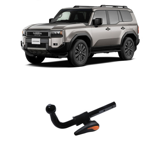 ТЕГЛИЧ ЗА TOYOTA Land Cruiser [J25] Diesel, Hybrid, (2/2024 ->) В комплект с електроинстанлация - окабеляване, Бързо сваляем