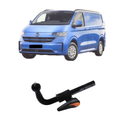 ТЕГЛИЧ ЗА VOLKSWAGEN Caravelle T7 / Transporter T7 Plug-in hybrid, Electric, Diesel, 4Motion (4x4) / Sport (12/2024 ->) В комплект с електроинстанлация - окабеляване, Бързо сваляем