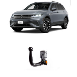 ТЕГЛИЧ ЗА VOLKSWAGEN Tiguan (3/2024 ->) Hybrid, Plug-in hybrid, Gasoline, Diesel, ВКЛЮЧИТЕЛНО R-Line И Allspace trim levels, В комплект с електроинстанлация - окабеляване, Бързо сваляем