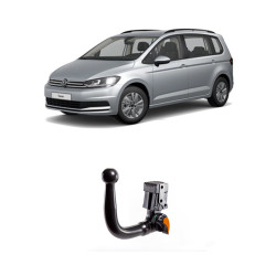 ТЕГЛИЧ ЗА VOLKSWAGEN Touran (10/2015 ->) ВКЛЮЧИТЕЛНО R-Line, В комплект с електроинстанлация - окабеляване, Бързо сваляем