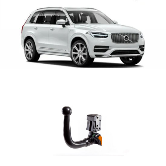 ТЕГЛИЧ ЗА VOLVO XC90 (10/2014 ->) Plug-in hybrid, Gasoline, Diesel, В комплект с електроинстанлация - окабеляване, Бързо сваляем