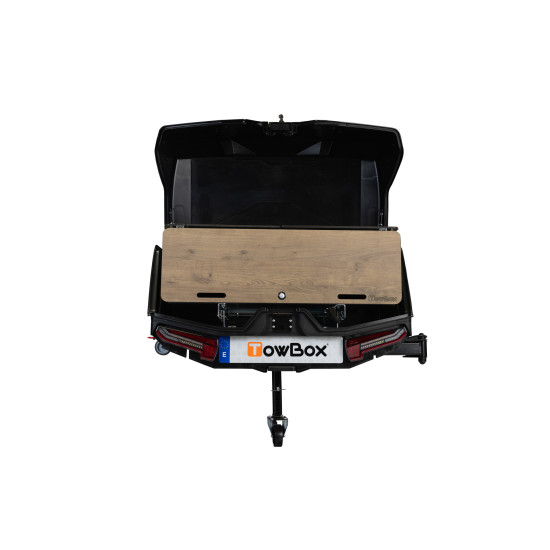 БАГАЖНИК ЗА ТЕГЛИЧ TowBox Camper Life (къс модел) с вграден шкаф за кухня