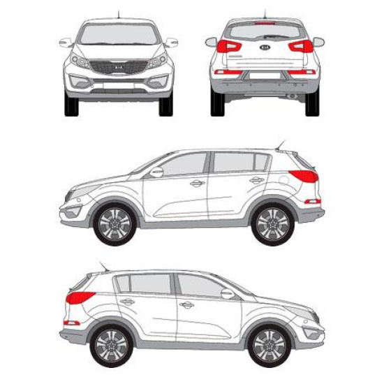 БАГАЖНИК ГРЕДИ CRUZ AIRO T Kia Sportage 5d (III/SL - standard roof) (2011-->2016)