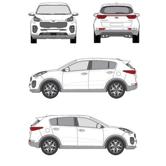 БАГАЖНИК ГРЕДИ CRUZ AIRO T Kia Sportage 5d (IV/QL - standard roof) (2016-->2021)