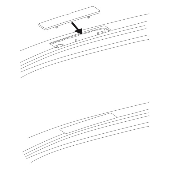Багажник за Lexus NX 5d (I/AZ20 - integrated railing) (2022-->) AERO BAR BLACK Багажник за Lexus NX 5d (I/AZ20 - integrated railing) (2022-->) AERO BAR BLACK