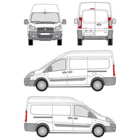 БАГАЖНИК ТОВАРНА СКАРА CRUZ EVO RACK MODULE Fiat Scudo L2H2 (II - to drill roof is required) (2007-->2016)