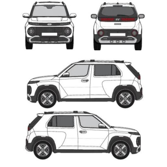 БАГАЖНИК ГРЕДИ CRUZ AIRO за Hyundai Inster 5d (railing) (2025-->)