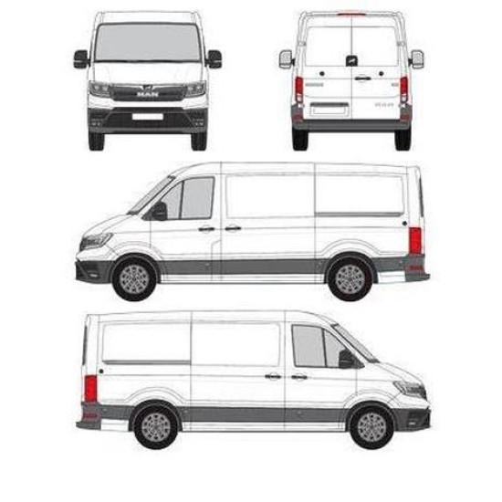 БАГАЖНИК ТОВАРНА СКАРА CRUZ EVO RACK MODULE MAN TGE L3H2 (MWB/normal roof- T-Profile / T-Track) (2017-->)