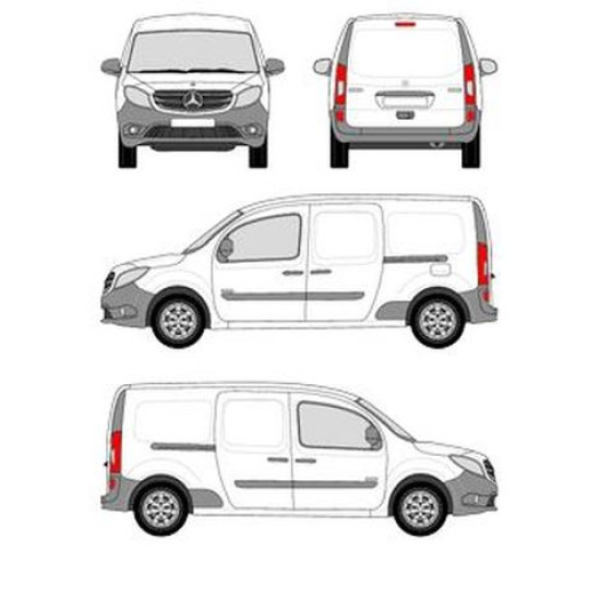 БАГАЖНИК ТОВАРНА СКАРА CRUZ EVO RACK MODULE Mercedes Citan extralong (W415 - rear doors, tailgate) (2013-->2021)