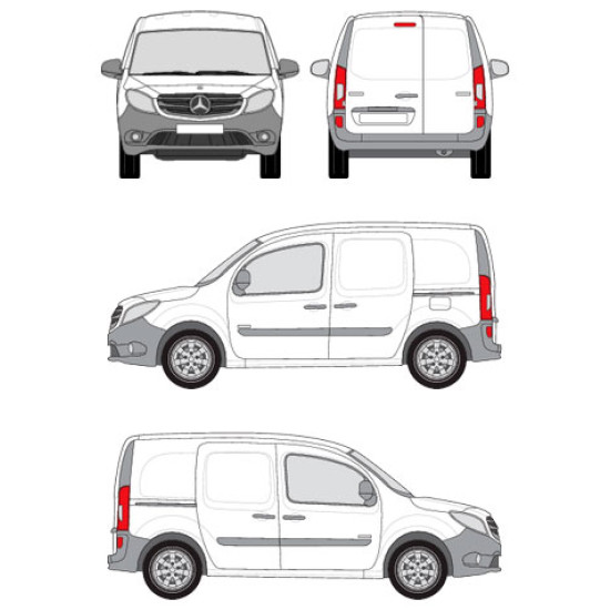БАГАЖНИК ТОВАРНА СКАРА CRUZ EVO RACK MODULE Mercedes Citan long (W415 - with roof flap) (2013-->2021)