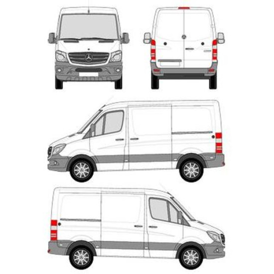 БАГАЖНИК ЗА ТОВАРНИ АВТОМОБИЛИ CRUZ ALU CARGO AF2 Mercedes Sprinter L1H1 (II/906 - T-Profile / T-Track) (2006-->2018)