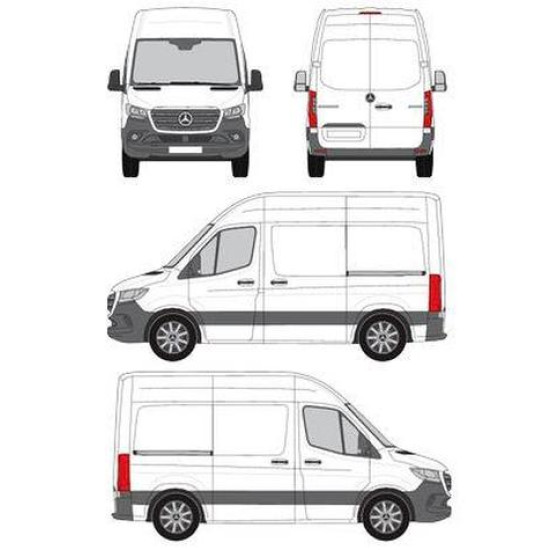БАГАЖНИК ТОВАРНА СКАРА CRUZ EVO RACK MODULE Mercedes Sprinter L1H2 (III - SWB/high roof) (2018-->)
