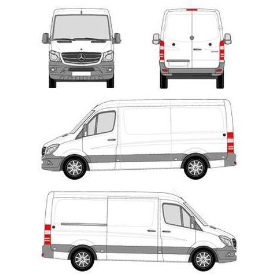 БАГАЖНИК ТОВАРНА СКАРА CRUZ EVO RACK MODULE Mercedes Sprinter L2H1 (II/906) (2006-->2018)