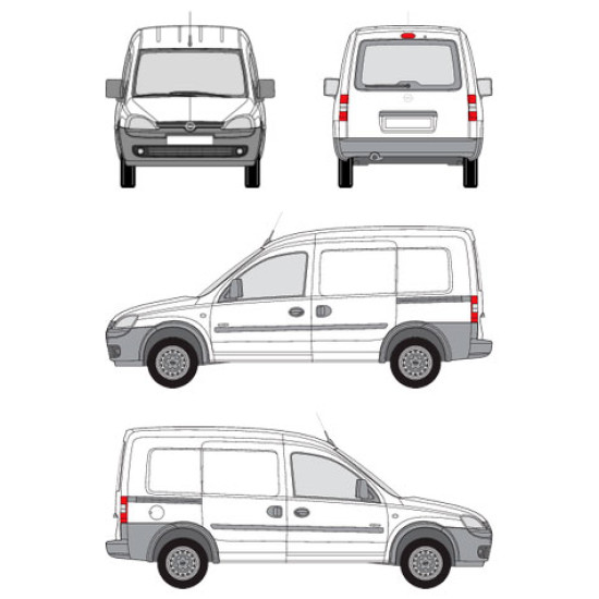 БАГАЖНИК ТОВАРНА СКАРА CRUZ EVO RACK MODULE Opel / Vauxhall Combo (C - screw fixation) (2002-->2012)