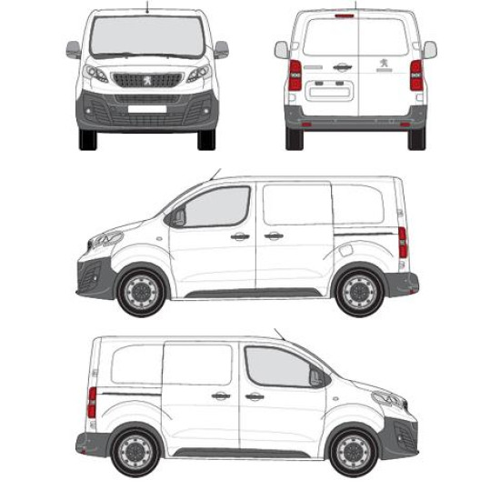 БАГАЖНИК ТОВАРНА СКАРА CRUZ EVO RACK MODULE Peugeot Expert L1H1 (XS/compact - 4 fixpoint) (2016-->)