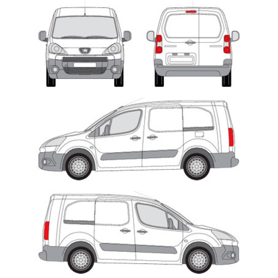 БАГАЖНИК ТОВАРНА СКАРА CRUZ EVO RACK MODULE Peugeot Partner L2/long (II) (2008-->2018)