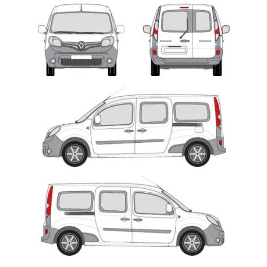 БАГАЖНИК ТОВАРНА СКАРА CRUZ EVO RACK MODULE Renault Kangoo Maxi / L2 (II.2 - rear doors) (2014-->2021)