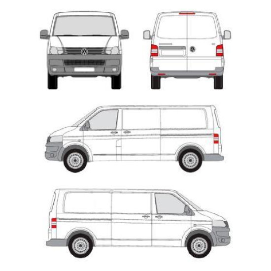 БАГАЖНИК ТОВАРНА СКАРА CRUZ EVO RACK MODULE Volkswagen Transporter T5 / T6 L2H1 (T-Profile / T-Track) (2003-->2024)