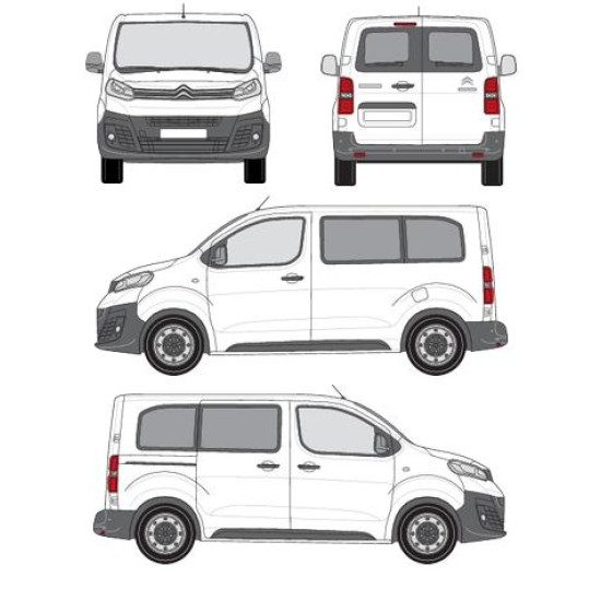 БАГАЖНИК ТОВАРНА СКАРА CRUZ EVO RACK MODULE Citroën Dispatch L1H1 (XS/compact - 4 fixpoint) (2016-->)