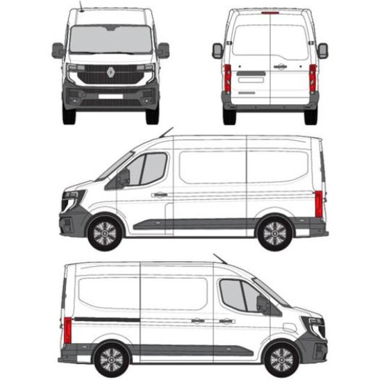 БАГАЖНИК ЗА ТОВАРНИ АВТОМОБИЛИ CRUZ ALU CARGO AF2 Renault Master L2H2 (IV) (2024-->)