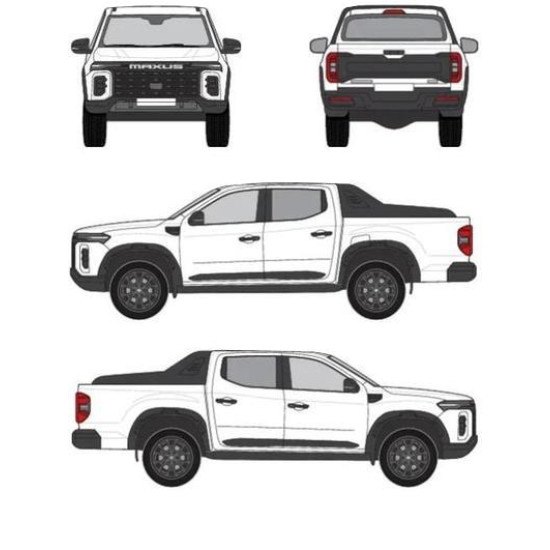 БАГАЖНИК ГРЕДИ CRUZ AIRO T DARK Maxus T60 MAX double cab (standard roof) (2025-->)