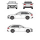 БАГАЖНИК ГРЕДИ CRUZ AIRO DARK за Audi A4 Allroad (B8, B9, B9.2 - railing) (2009-->2016) (2016-->2019) (2019-->)