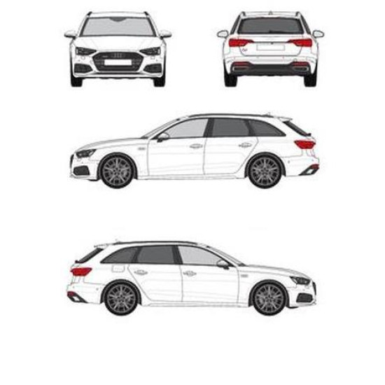 Багажник греди Cruz Airo FUSE DARK за Audi A4 Avant (B9.2 - integrated railing) (2019-->)