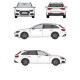Багажник греди Cruz Airo FUSE DARK за Audi A4 Avant (B9.2 - integrated railing) (2019-->)