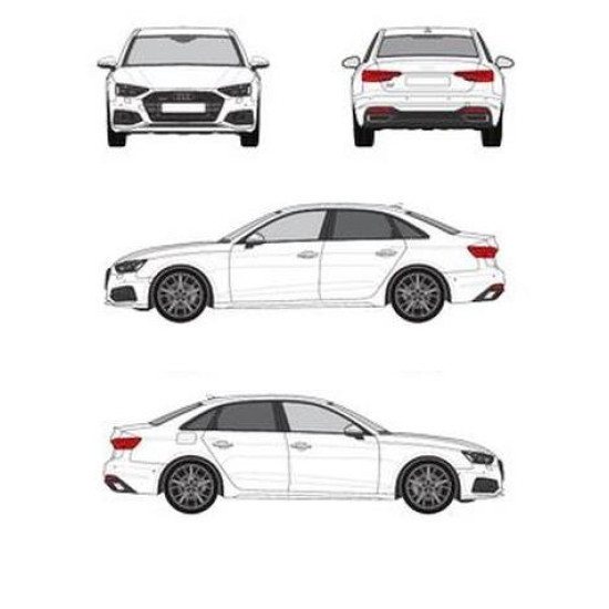 БАГАЖНИК ГРЕДИ CRUZ AIRO T AUDI A4 SEDAN 4D (B9.2 - STANDARD ROOF) (2019-->)