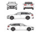 БАГАЖНИК ГРЕДИ CRUZ AIRO FIX AUDI A6 AVANT (C8 - INTEGRATED RAILING) (2018-->)