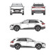 БАГАЖНИК ГРЕДИ CRUZ AIRO FIX AUDI e-tron 5d (integrated railing) (2019-->)