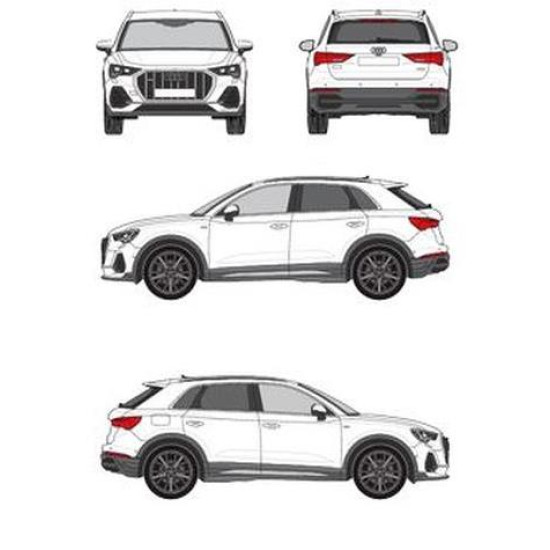 Багажник греди Cruz Airo FUSE DARK за Audi Q3 5d (II/F3 - integrated railing) (2018-->)