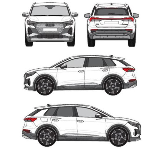 БАГАЖНИК ГРЕДИ CRUZ AIRO FIX AUDI Q4 e-tron 5d (integrated railing) (2021-->)