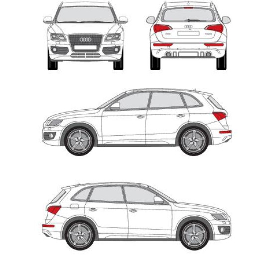 БАГАЖНИК ЗА AUDI Q5 ГРЕДИ CRUZ AIRO FIX Audi Q5 5d (I/8R - integrated railing) (2008-->2017)