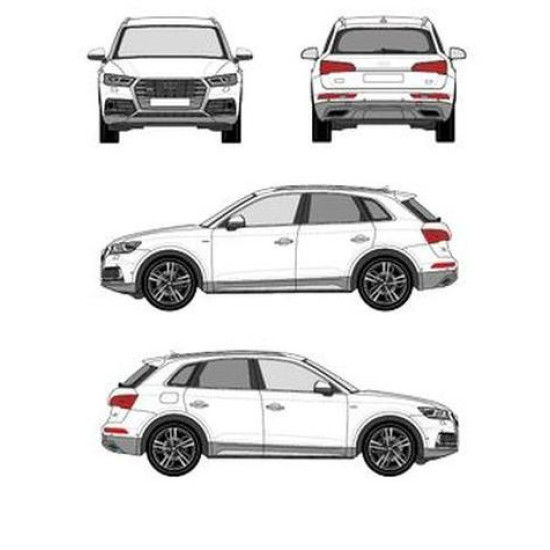 Багажник греди Cruz Airo FUSE DARK за Audi Q5 5d (II/FY - integrated railing) (2017-->2025)