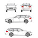 БАГАЖНИК ГРЕДИ CRUZ AIRO FIX BMW Serie 3 Touring (F31 - integrated railing) (2012-->2019)