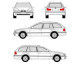 БАГАЖНИК ГРЕДИ CRUZ AIRO DARK за BMW Serie 5 Touring (E39 - railing) (1997-->2000) (2001-->2003)