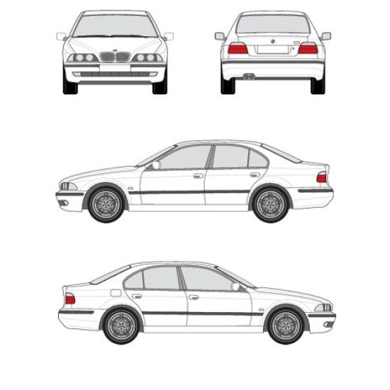 БАГАЖНИК ЗА BMW Serie 5 sedan 4d (E39 - fixpoint) (1995-->2003) CRUZ AIRO FIX DARK