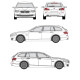 БАГАЖНИК ГРЕДИ CRUZ AIRO FIX DARK BMW Serie 5 Touring (F11 - integrated railing) (2010-->2017)