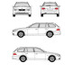 БАГАЖНИК ГРЕДИ CRUZ AIRO DARK за BMW Serie 5 Touring (E61 - railing) (2003-->2010)