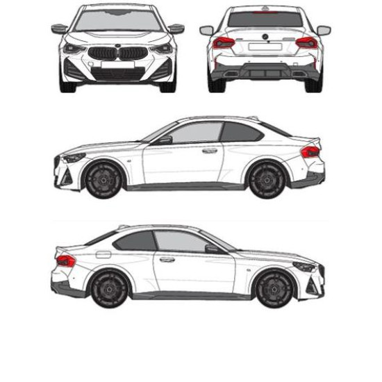 БАГАЖНИК ЗА BMW 2 ГРЕДИ CRUZ AIRO FIX DARK BMW SERIE 2 COUPE 2D (II/G42 - FIXPOINT) (2022-->)