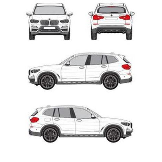 БАГАЖНИК ГРЕДИ CRUZ AIRO FIX DARK BMW X3 5d (III/G01 - integrated railing) (2018-->)